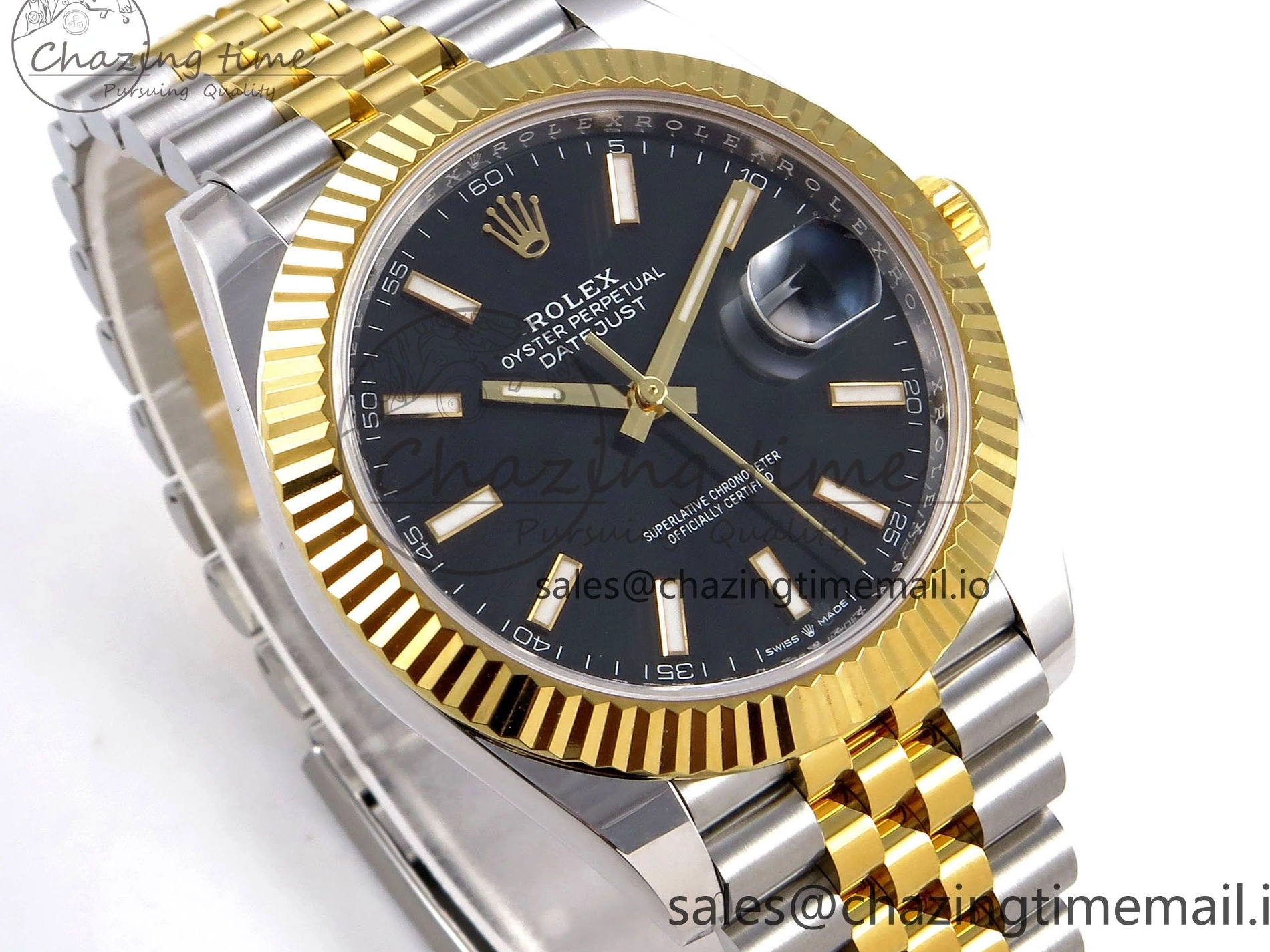 Bracelet Best Jubilee Stick Dial Weight) Steel 904L DateJust SS ARF SH3235 1:1 on (Gain Edition YG Black 41 0306